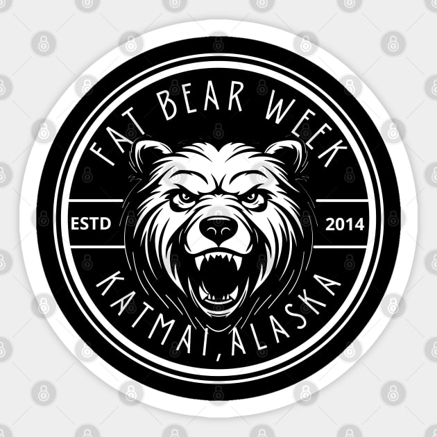 Fat Bear Week-adventure-Bear Lover Sticker by ARTSYVIBES111